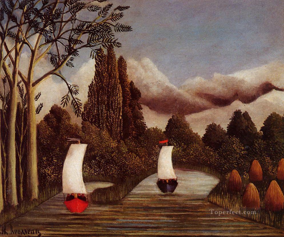オワーズ川のほとり 1905年 アンリ・ルソー ポスト印象派 素朴原始主義油絵